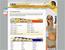 Tablet Screenshot of coindatabase.com